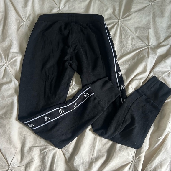 PINK Victoria's Secret Womens XS Black Logo Joggers - Picture 3 of 7